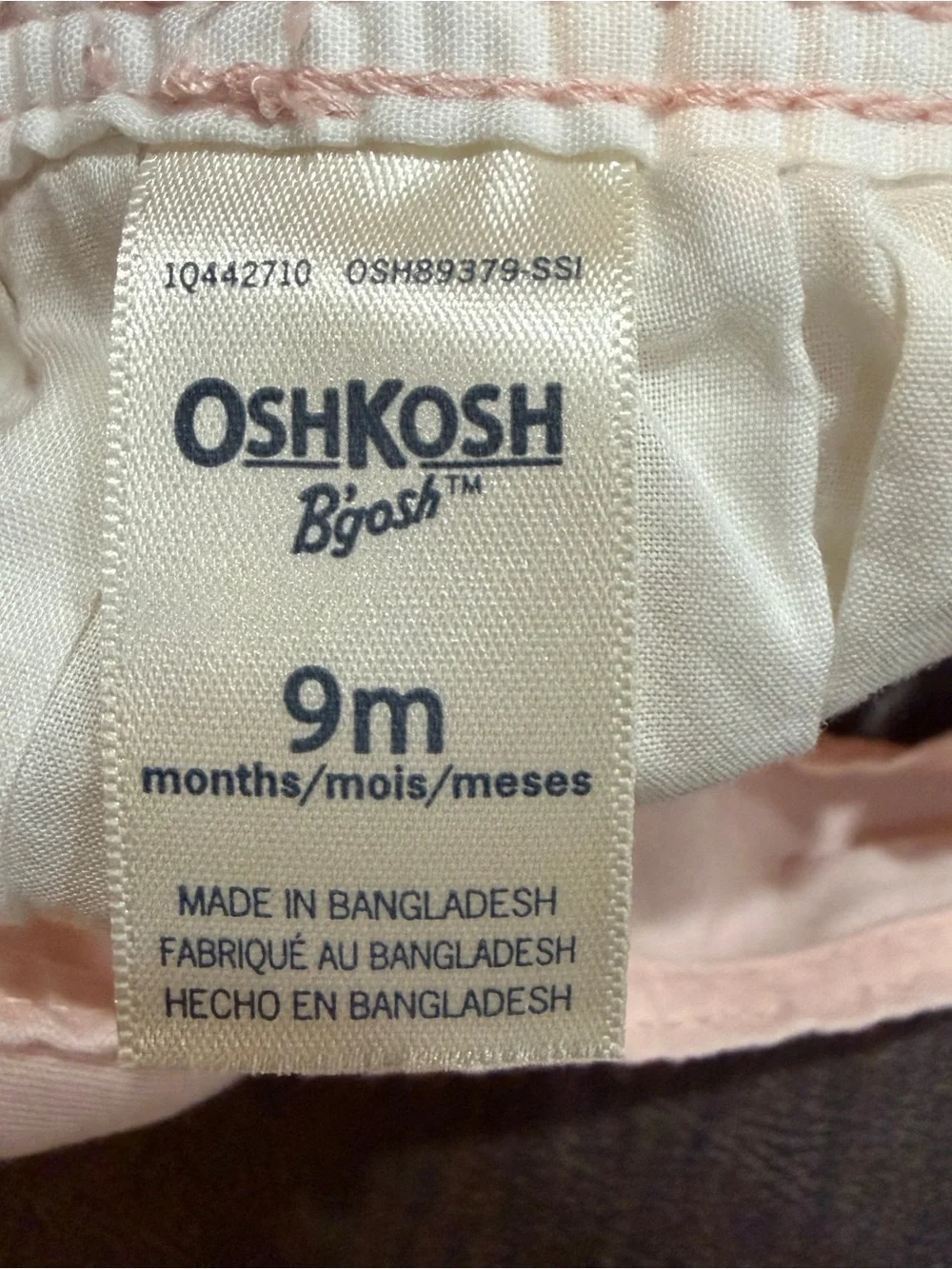 OshKosh B’Gosh Pink Bunny Embroidered Tulle Overall Girls Dress Sz 9m